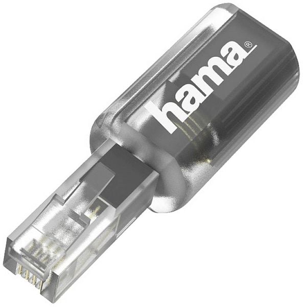 Hama Telefon (analog) Adapter Schwarz (transparent)