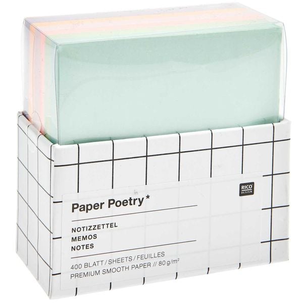 Notizzettel-Box Multicolor, MIX, 400 Blatt, 9 x 9 cm
