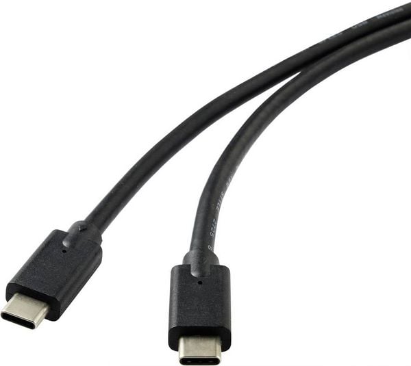 Renkforce USB-Kabel USB 3.2 Gen2x2 USB-C® Stecker 2.00m Schwarz Geschirmt RF-4531576