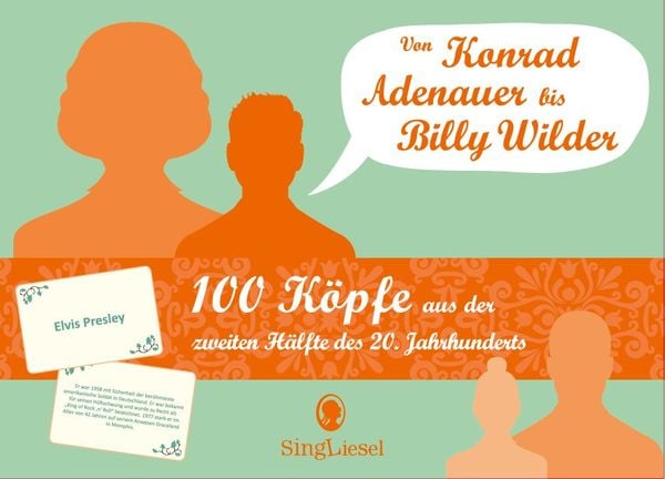 100 Köpfe. Beliebte Stars und Prominente aus früheren Tagen. Die große Rate-Spiel-Box für Senioren und Seniorinnen. Spiele-Set für das
