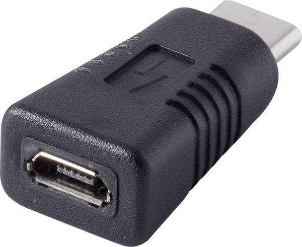 Renkforce USB 2.0 Adapter [1x USB-C® Stecker - 1x USB 2.0 Buchse Micro-B] rf-usba-11 vergoldete Steckkontakte