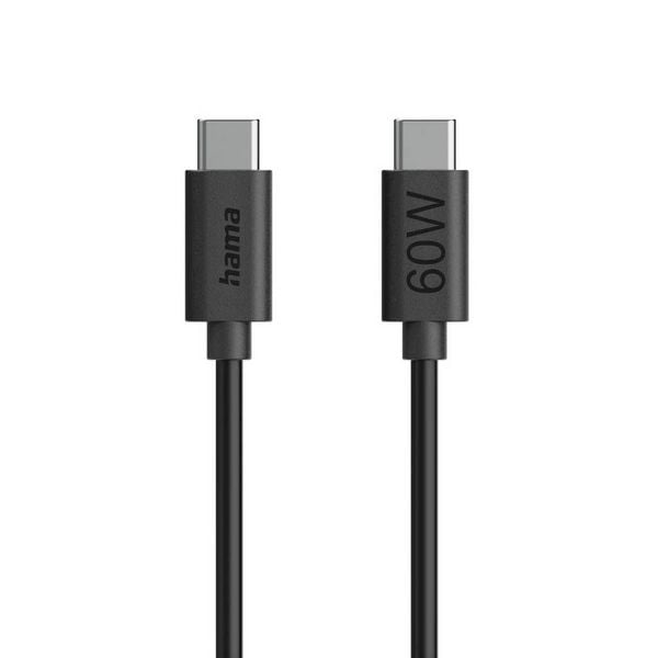Hama USB-C® Kabel USB 2.0 USB-C® Stecker 1.2m Schwarz 00086446