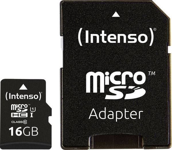 Intenso Professional microSDHC-Karte 16GB Class 10, UHS-I inkl. SD-Adapter
