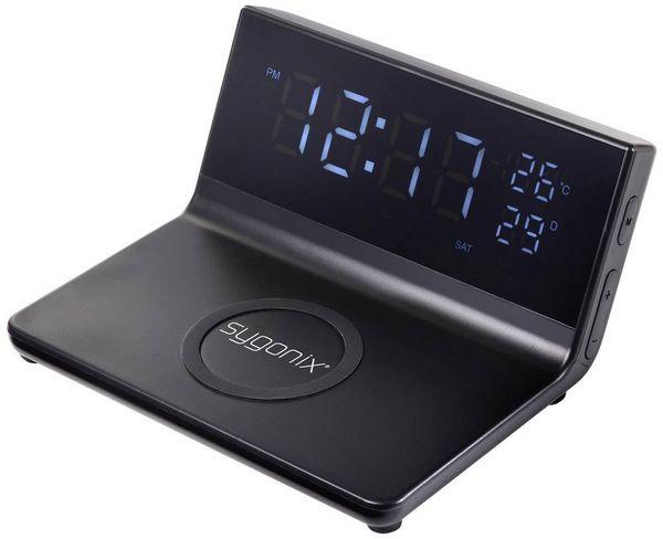 Sygonix Ladestation 15W Alarm Clock with Wireless Charger SY-5459860