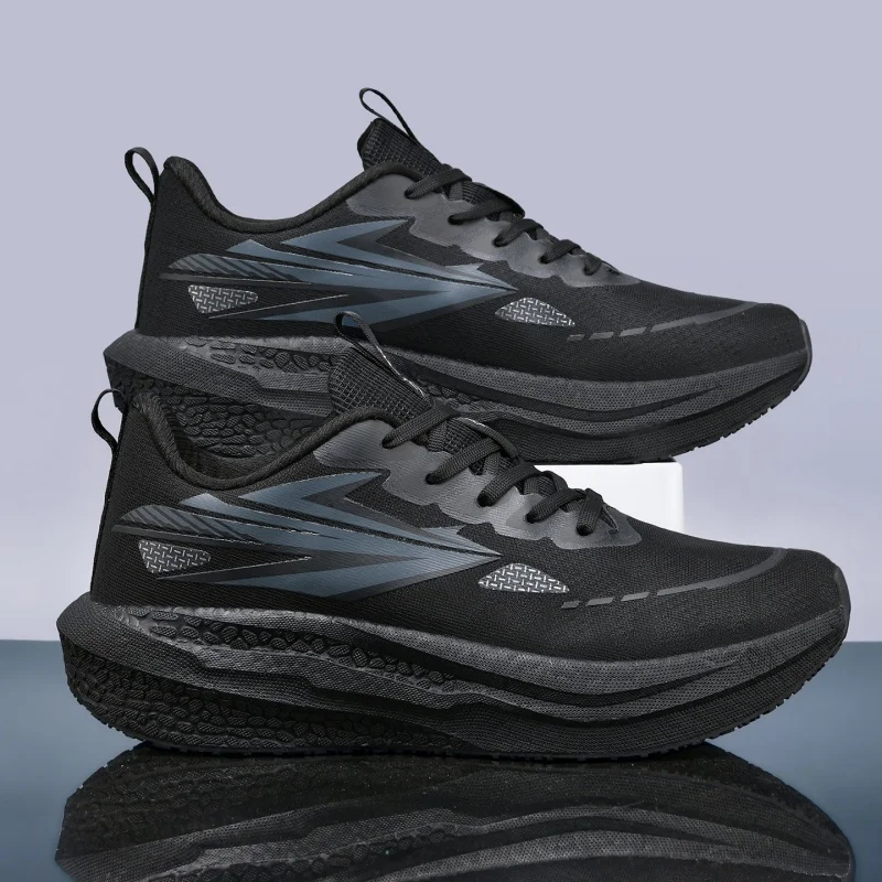 Breathable running shoes, unisex sports shoes, thick-soled mesh jogging sports shoes, non-slip racing sports training shoes 45