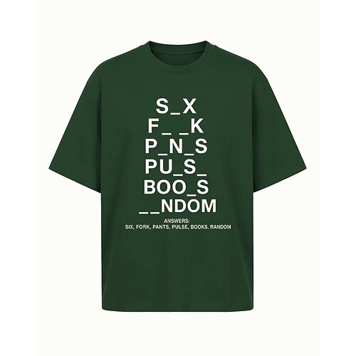 Lustige Antworten auf den schmutzigen Gedankentest für Männer, sechs Gabelhosen, Pulse Books, zufälliges Baumwoll-T-Shirt
