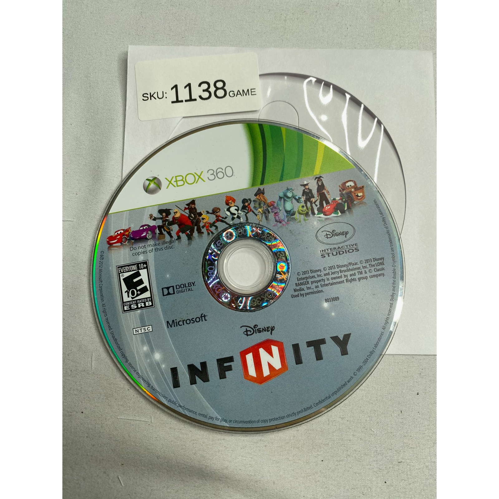 Disney Video Games & Consoles | Disney Infinity Xbox 360 Game Disc Only | Color: White | Size: Os