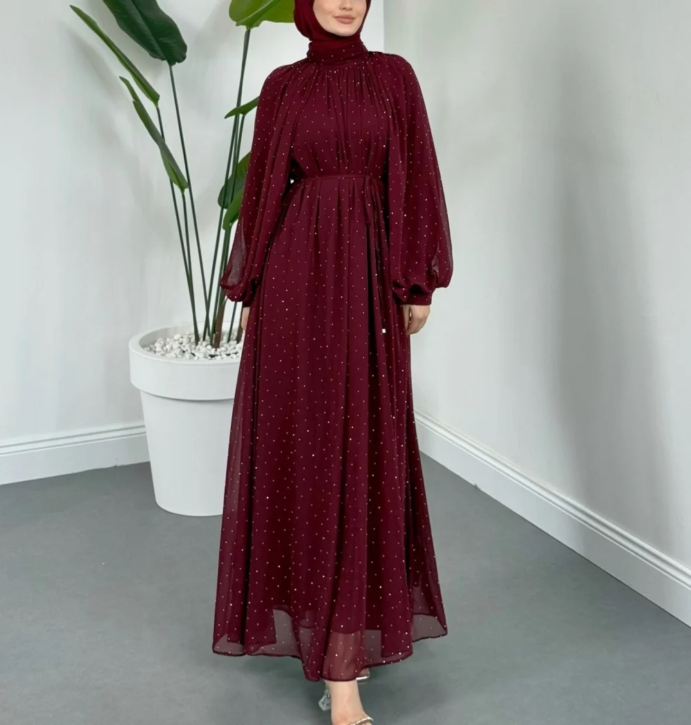 Customized Elegant Formal Evening Dress Beading Long Sleeves A-line Pleat Midi Dresses Grace Party Gown High Quality