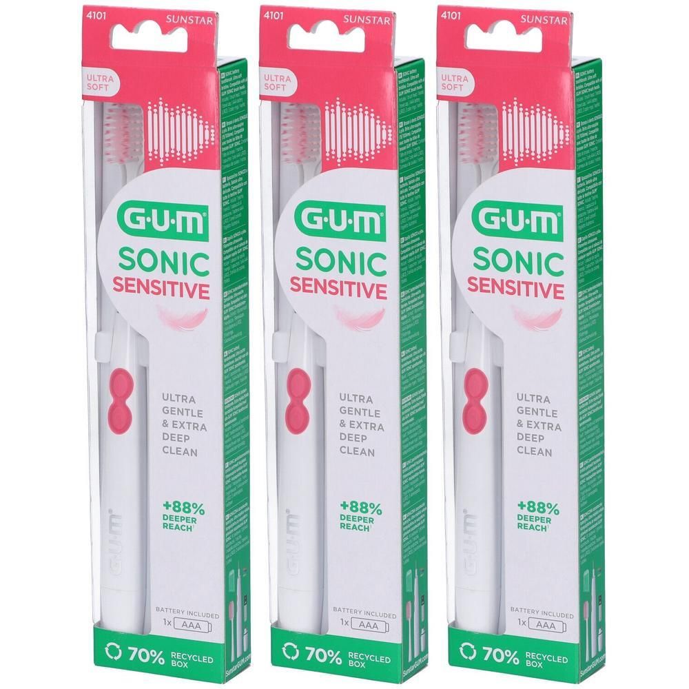 Gum Sonic Sensitive Spazzolino Batteria Adulto 3x1 St