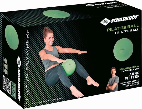 Schildkröt 960132 - Fitness Pilatesball, 23 cm, Yoga Ball, Grün, Mini Gymnastikball, Übungsball, Fitnessball