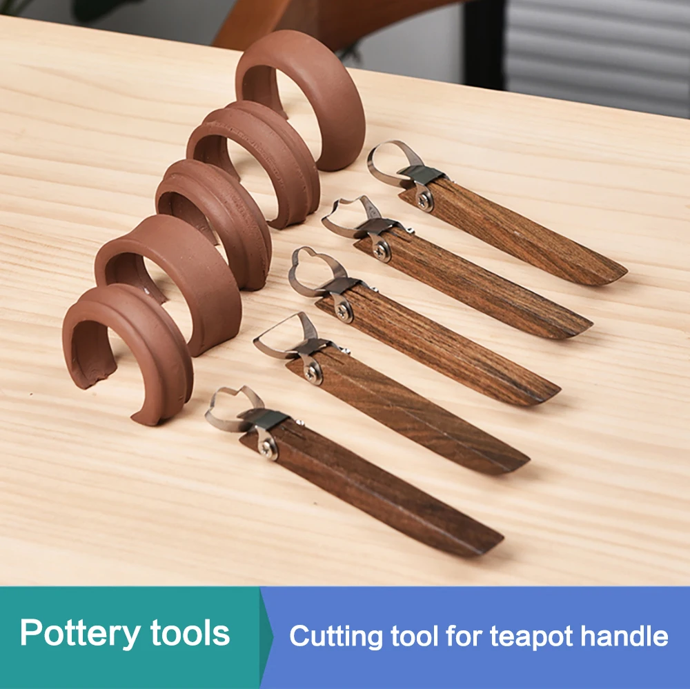 Outils de poterie, outil de poignée de théière, outil de bricolage en argile, outil de prototypage rapide, grattoir à poignée en céramique, outil de modélisation