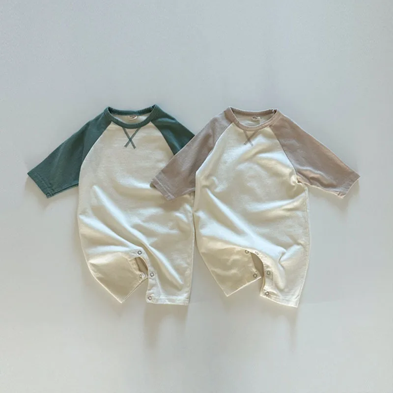ZOETOPKID Nouvelle Combinaison Bébé à Manches Longues en Coton, Combinaison Ample pour Bébé, Vêtements de Printemps Automne pour Nouveau-né Garçon Fille, Nouveaux Vêtements pour Bébé