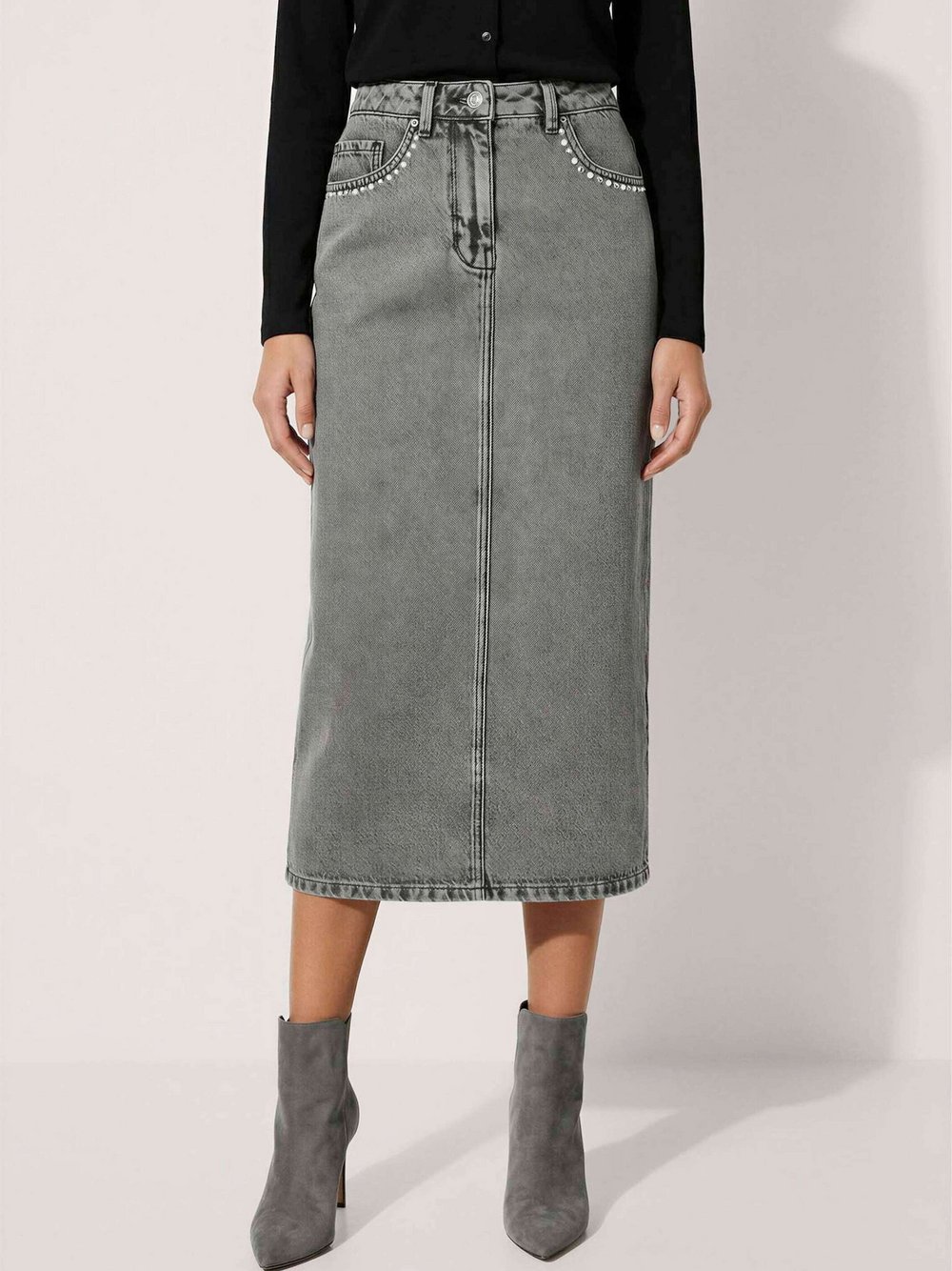 Madeleine Langer Rock Damen grau, 42