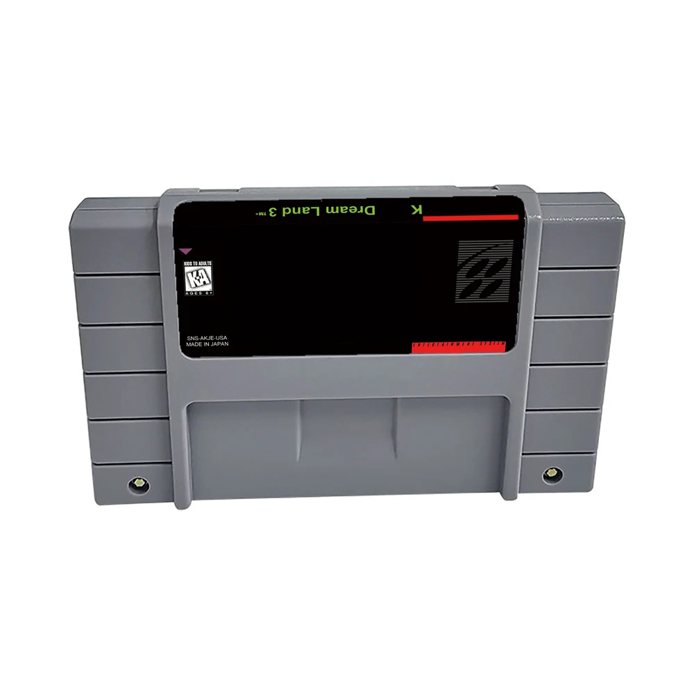 K Dream Land 3 - Super Video Game - 16 Bit Game Cartridge For SNES Game Console