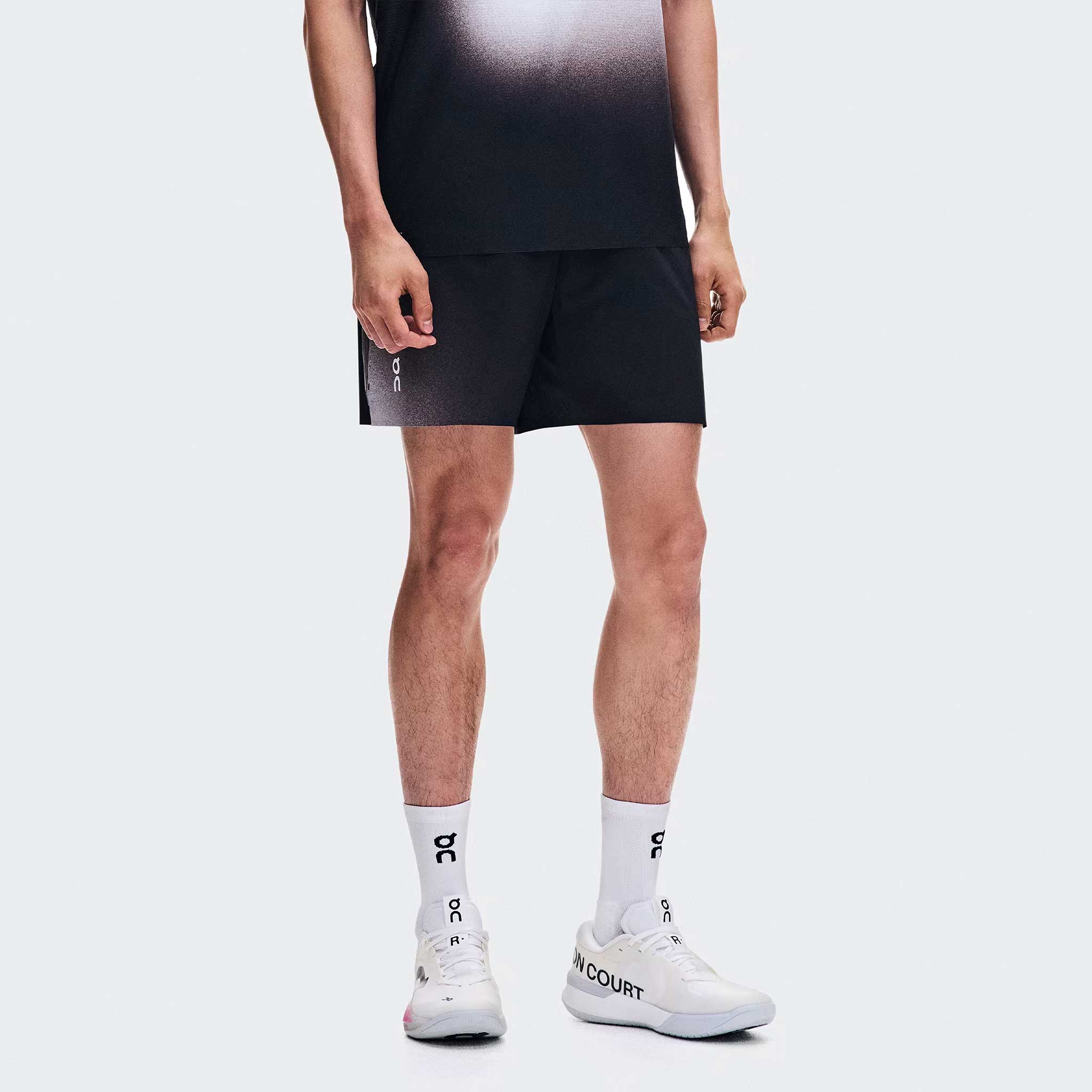 On Court 5" Shorts Swing Men's Tennis Apparel Black/Mulberry