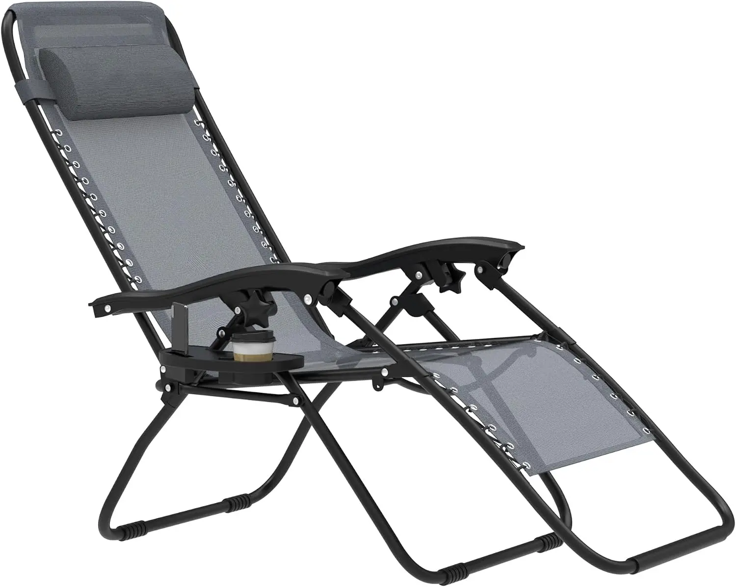 Chaise longue pliante, fauteuil de jardin, chaise longue de jardin avec coussin et porte-gobelet, chaise de jardin portable, chaise longue de plage, chaise longue de relaxation pour le jardin, la