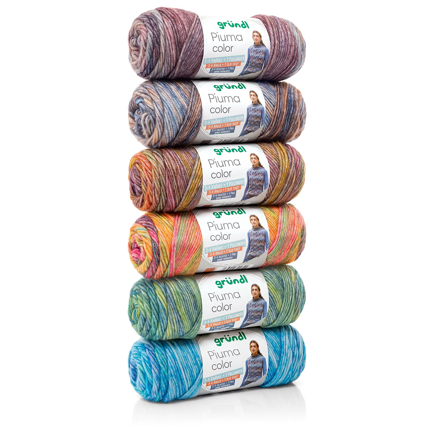 gründl Wolle Piuma Color Garn-Set