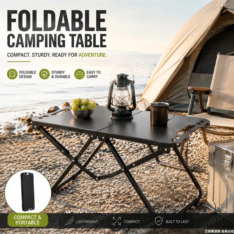 Faltbarer tragbarer Outdoor-Campingtisch, robuster und kompakter Picknicktisch, leicht zu transportierender Camping-Klapptisch