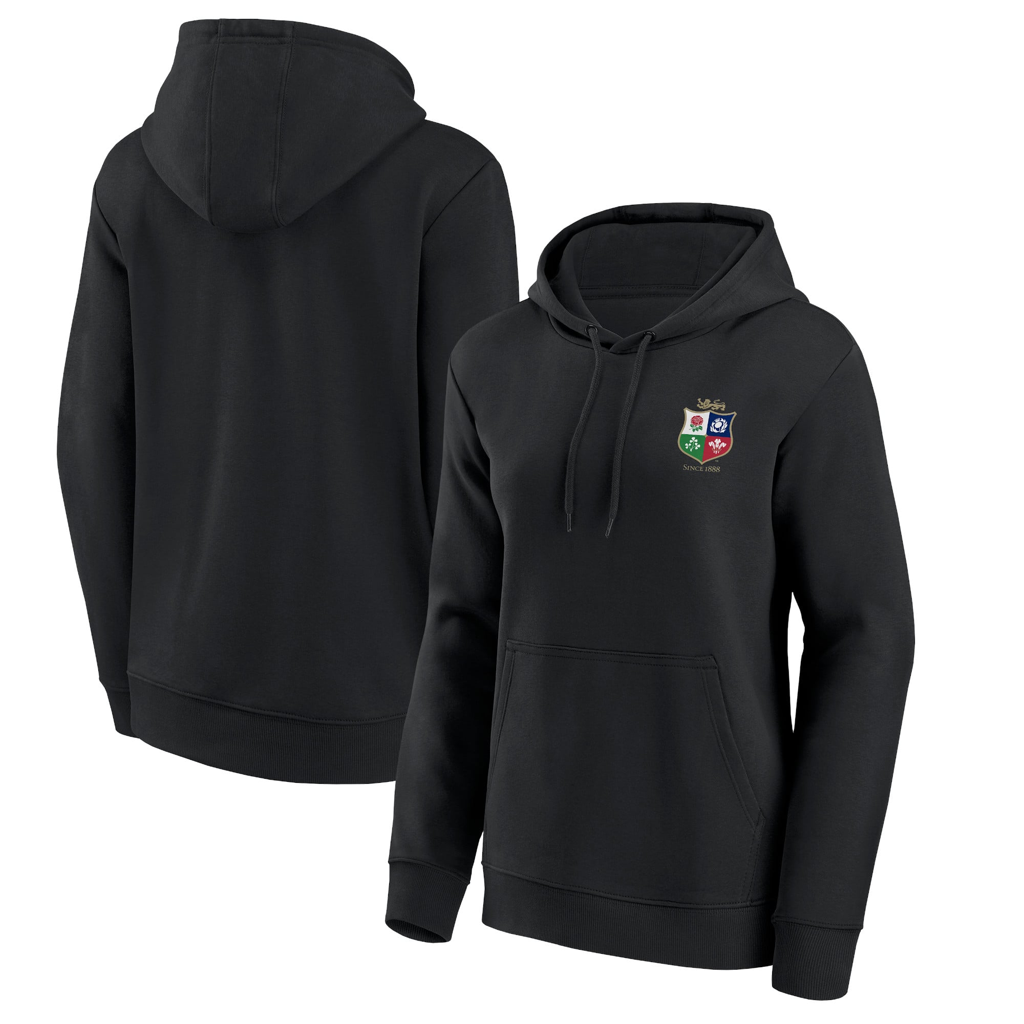 Kapuzenpullover mit kleinem Wappen der British & Irish Lions – Schwarz – Damen