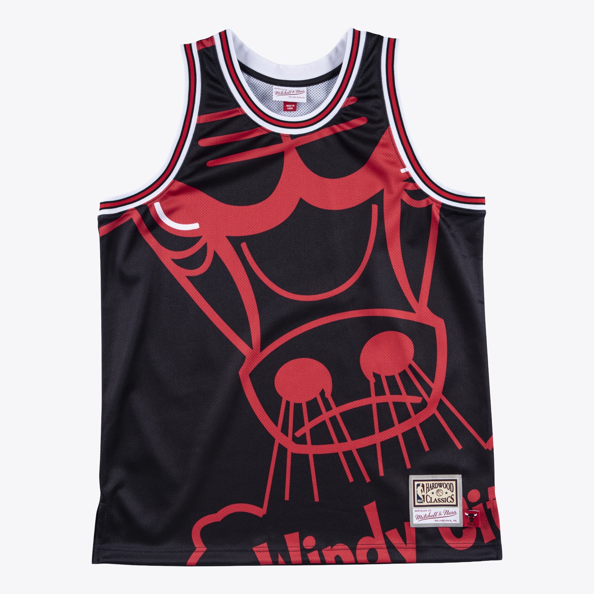 Chicago Bulls Mitchell & Ness Big Face Trikot - Schwarz