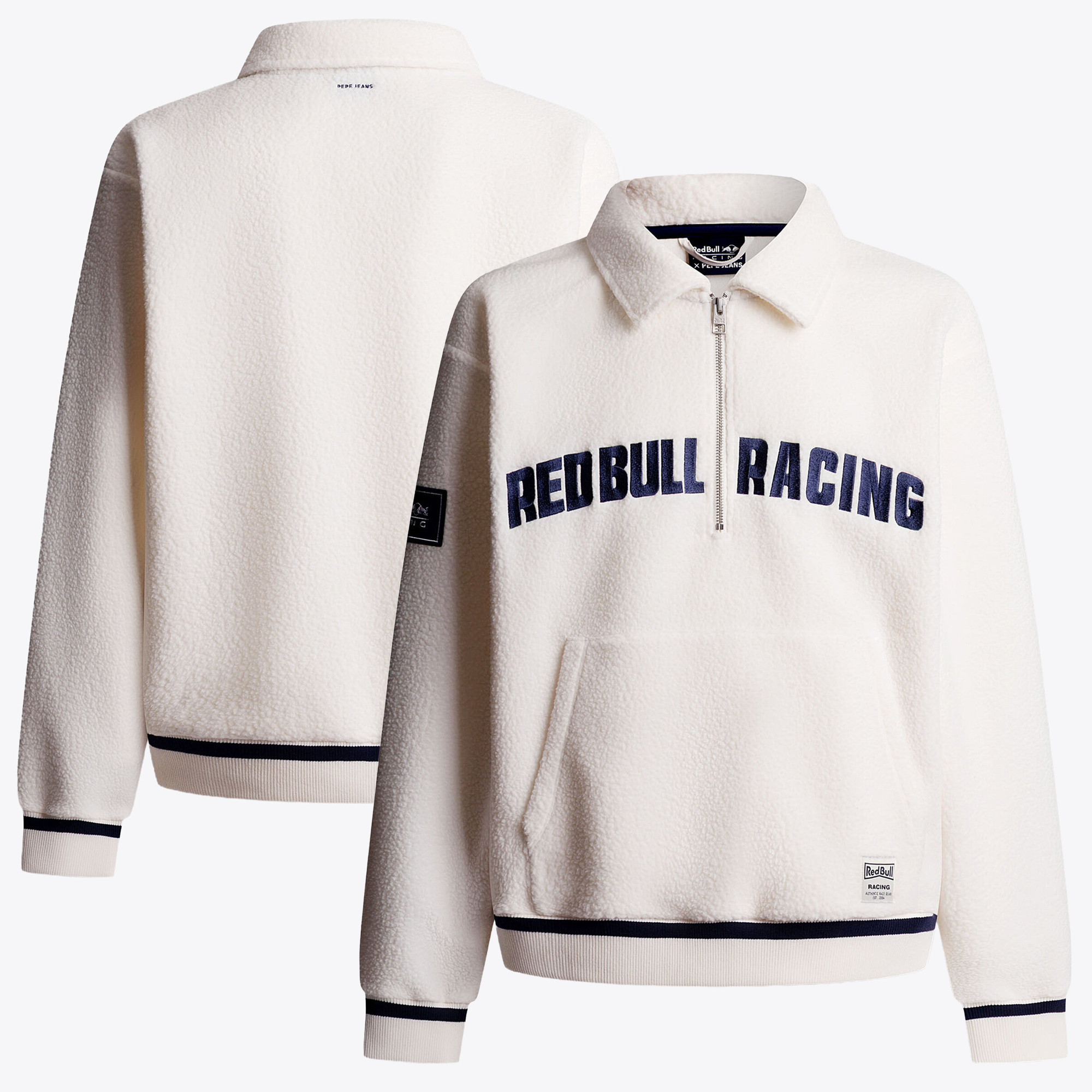 Polaire à demi-zip Oracle Red Bull Racing Pepe Jeans - Blanc cassé - unisexe Taille: 2XL