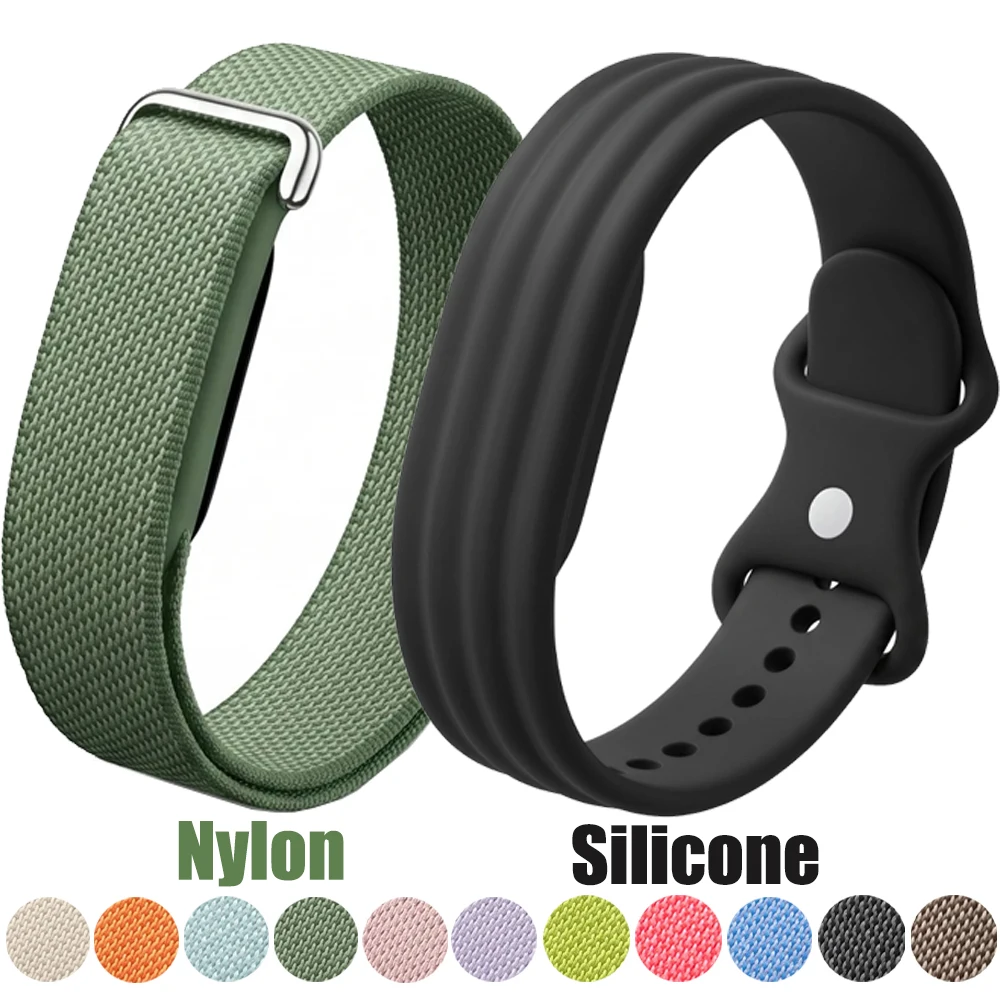 Nylon-Armband + Silikonband für Google Fitbit Air Sports, atmungsaktives Armband als Ersatz für das Armband für Google Fitbit Air Correa