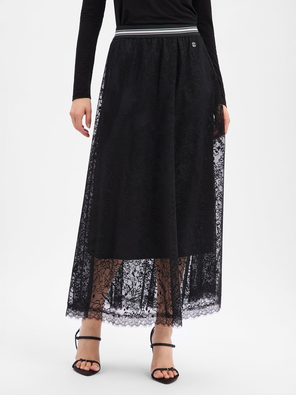 Marc Cain Spitzenrock Damen schwarz, 40