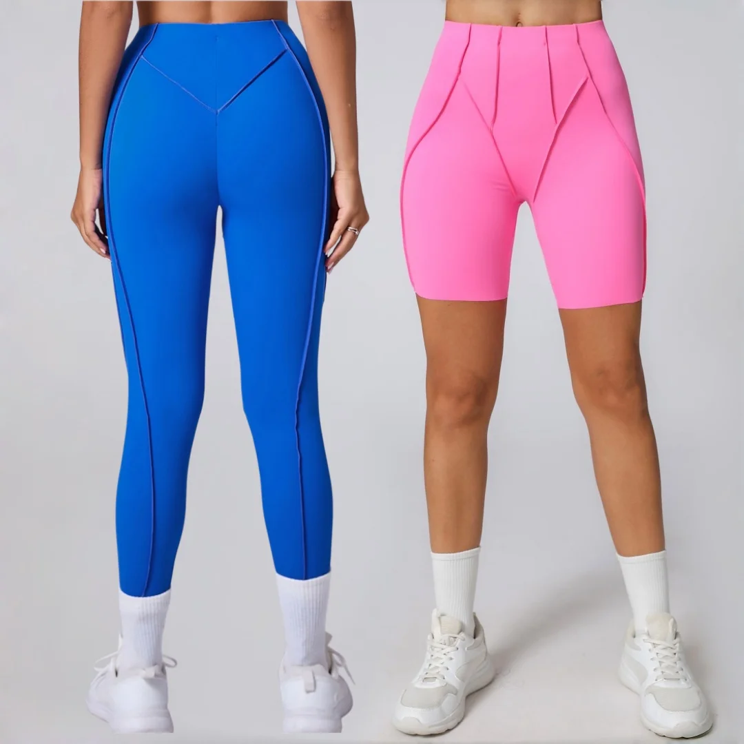 Women's Yoga Shorts High-waisted Hip-lift Yoga Fitness Pants Tight Sports Shorts Casual Running Workout Gym Leggings Yoga Pants