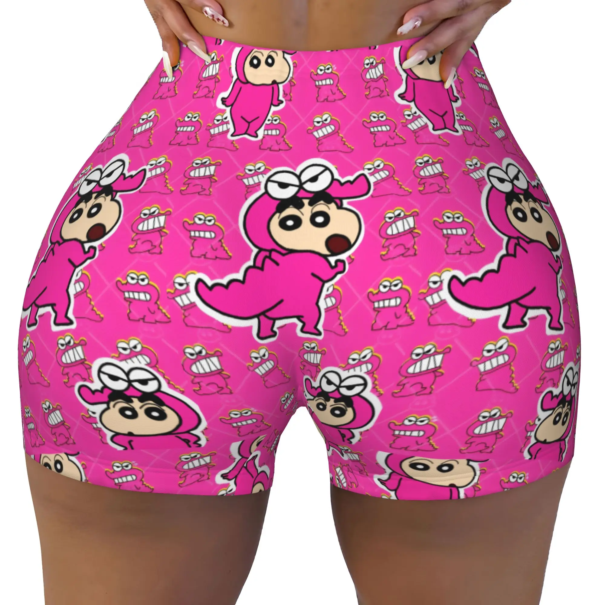 Custom Kazamas Sakuradas Anime Workout Shorts for Women Shinnosukes Himawaris Cartoon Gym Volleyball Running Yoga Shorts
