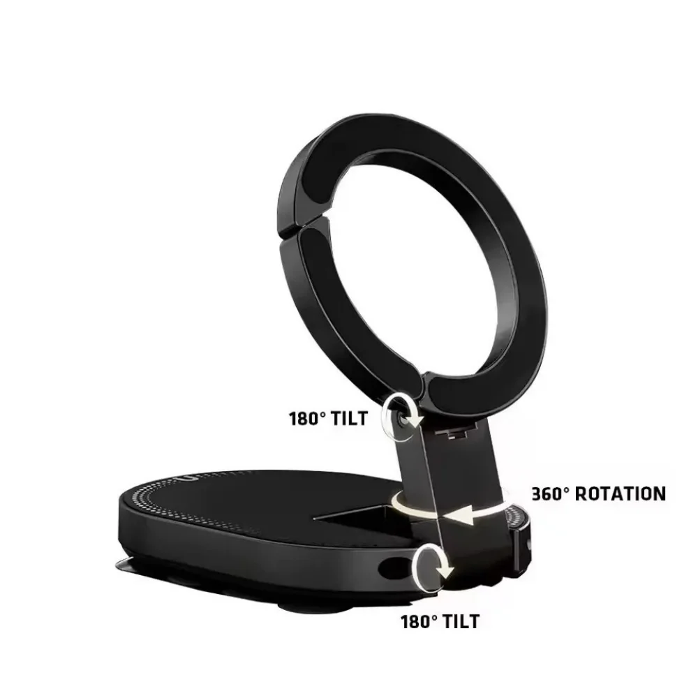 Magnetischer Handyhalter Universeller Saugnapfhalter Tragbarer 360-Grad-Ständer ° Drehbare, faltbare Lazy Bracket für Telefon und Tablet auf dem Schreibtisch