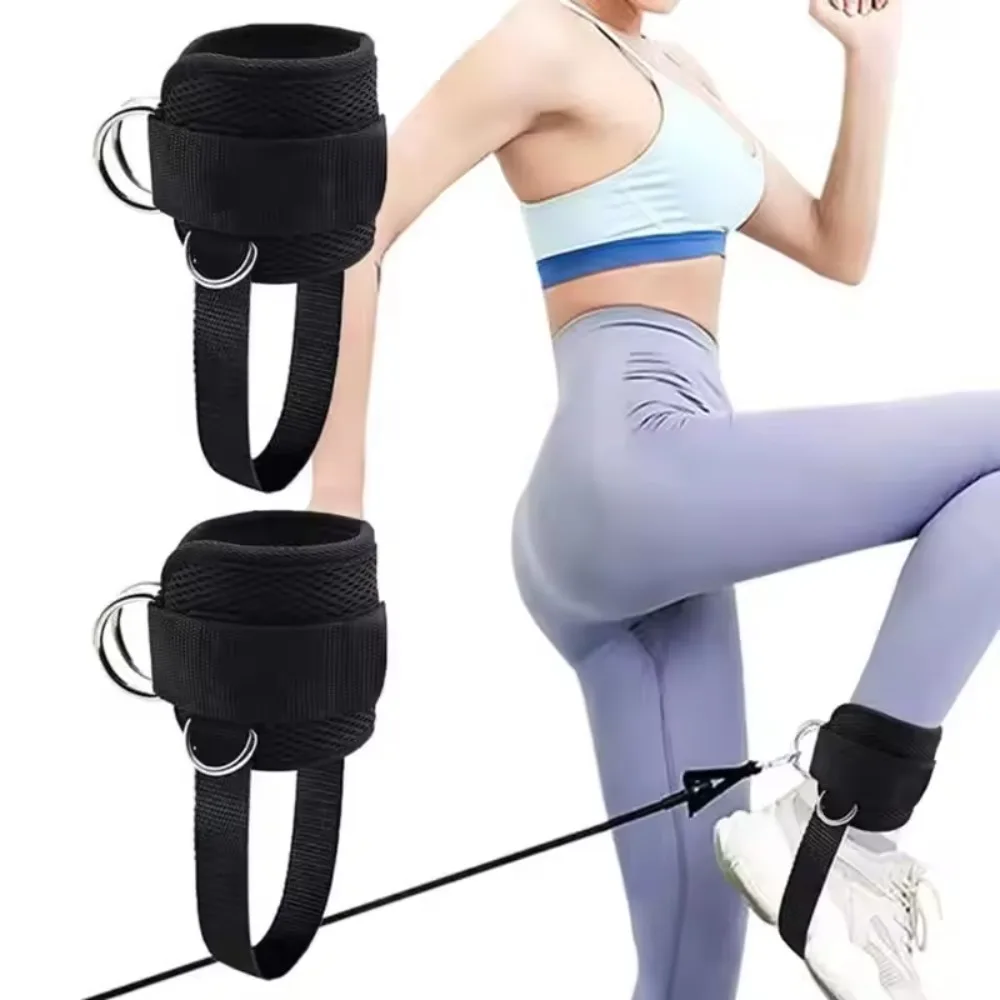 1 Pair Gym Ankle Cuff Kickback Strap for Cable Machine Glute Leg Extension Workout Training Fitness Accessory Workout Equipments