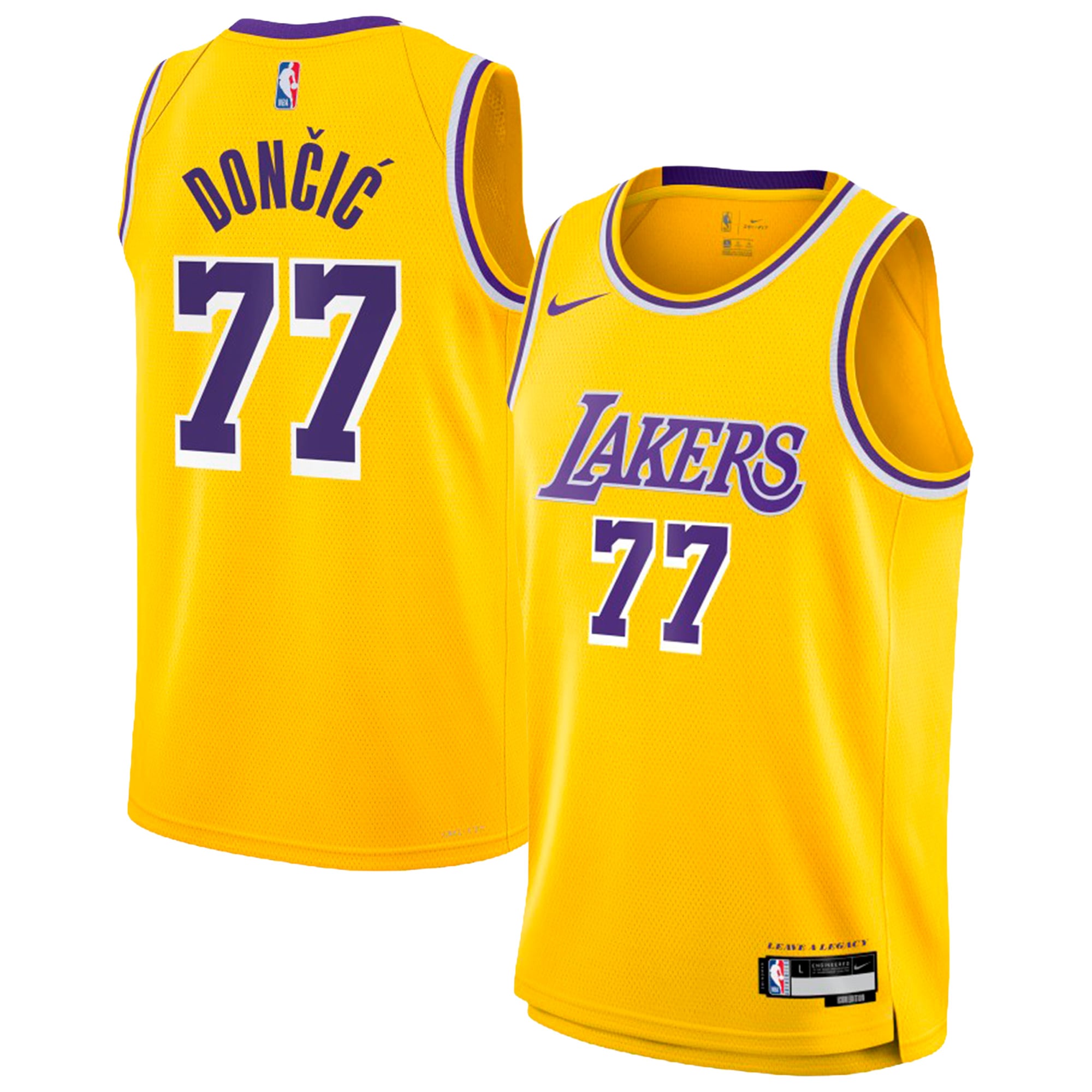 Maillot Icon Los Angeles Lakers NBA – Luka Doncic – Jeunes - unisexe Taille: L