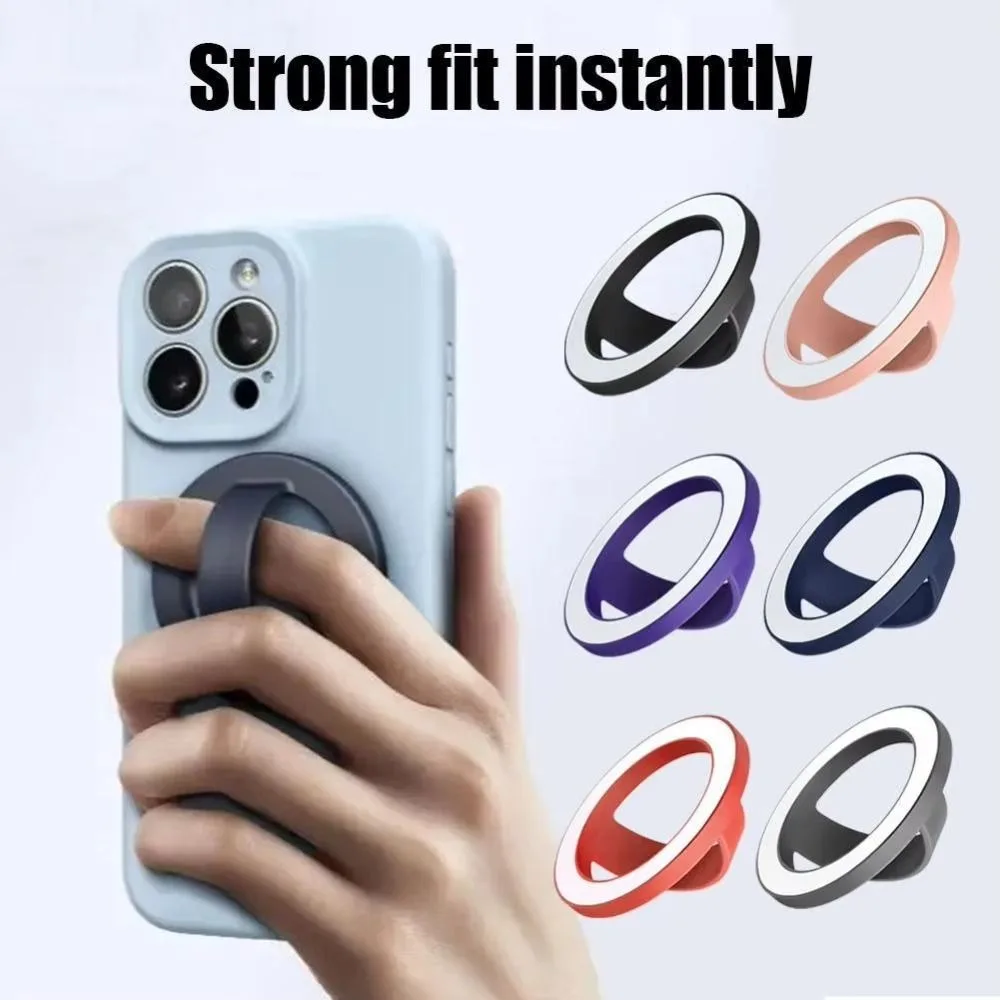 Für Magsafe Magnetische Telefon Zurück Grip Starke Adsorption Metall Platte Ring Anti-herbst Finger Ring Halter Flüssigkeit Silikon Telefon Halterung