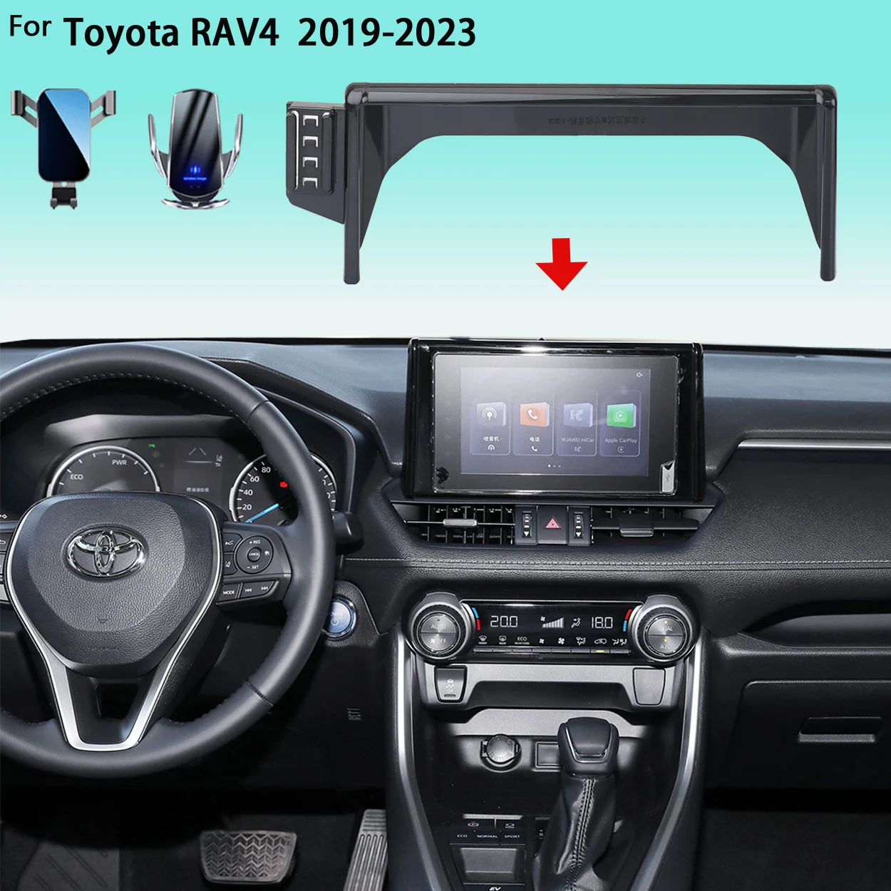 Auto Telefon Halter Für Toyota RAV4 XA50 2019 2020-2023 8 