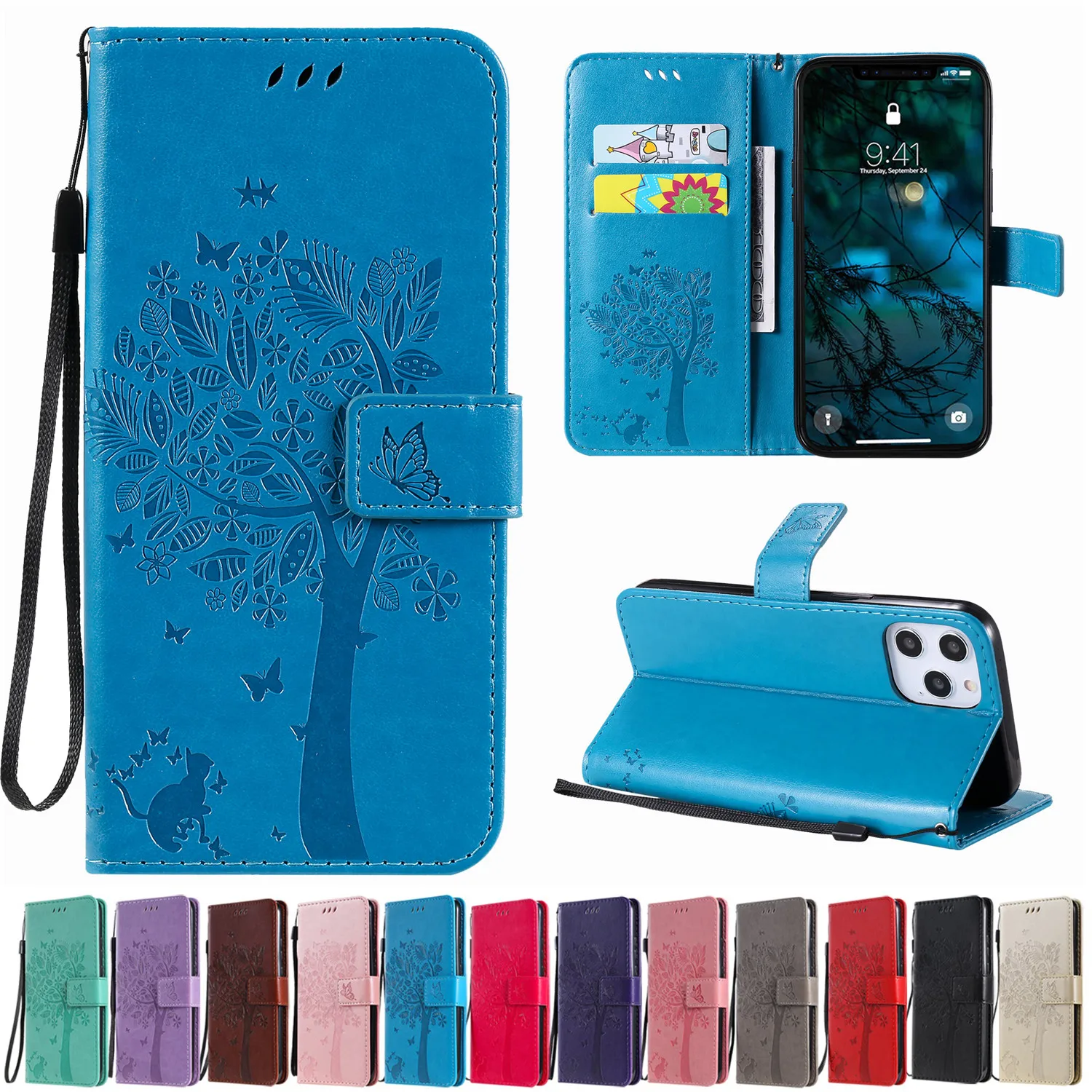Leder Brieftasche Fall Für Xiaomi Redmi 9A 9C 9T 10A 10C 12C 13C 14C Flip Stand Telefon Abdeckung Für Redmi A3 a4 A5 K40 K60 K70E K80 Tasche