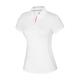 Adidas ClimaCool Ladies White Base Piped Polo - Pink Extra Small