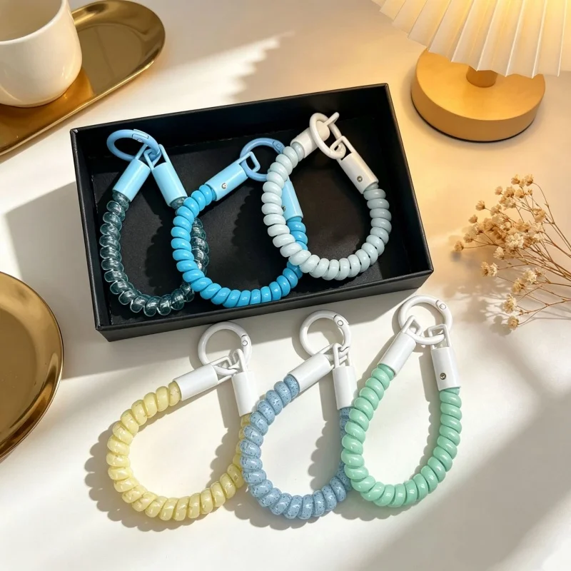 Elastic Wristband Keychain Phone Wrist Strap Detachable Phone Bag Charm Strap for Phone Case Cellphone Lanyard