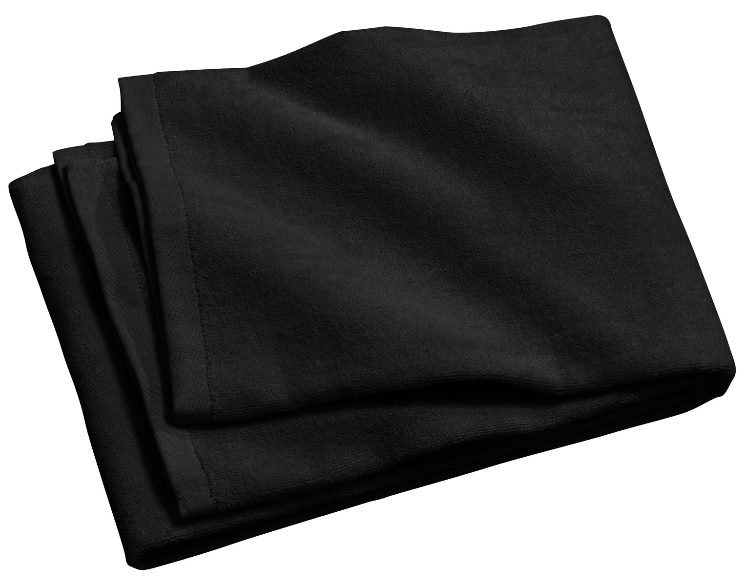 Port Authority PAPT42 Beach Towel in Black size OSFA | Cotton Terry Velour PT42