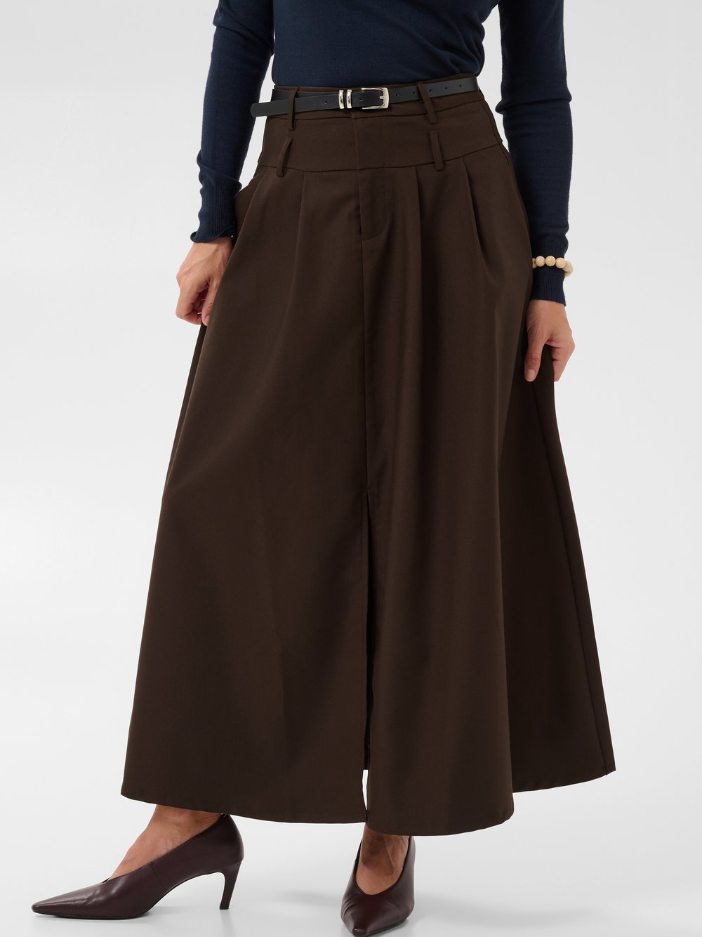 Kaffe Rock KAlissi Hohe Taille Damen braun, 36