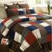 Amity Home Soho Patchwork Cotton Quilt Cotton Percale in Blue/Brown/Red | Twin Quilt | Wayfair CC499T