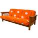 College Covers NCAA Box Cushion Futon Slipcover Cotton in Orange | 6 H x 75 W x 54 D in | Wayfair CLEFC