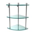 Allied Brass Southbeach Wall Shelf Glass/Metal in Gray | 15 H x 8.25 W x 8.22 D in | Wayfair SB-6-PC