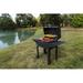 Charbroil Char-Broil American Gourmet Sante Fe 615 Charcoal Grill w/ Side Shelves Porcelain-Coated Grates/Steel in Black/Gray | Wayfair 21301569