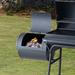 Charbroil American Gourmet 1280 Barrel Offset Charcoal Smoker & Grill Steel in Black/Gray | 51 H x 59 W x 27 D in | Wayfair 21201571