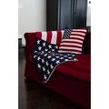 In2Green USA Flag Cotton Blend Throw Cotton blend in Gray/Red | 50 W in | Wayfair BL01AF1