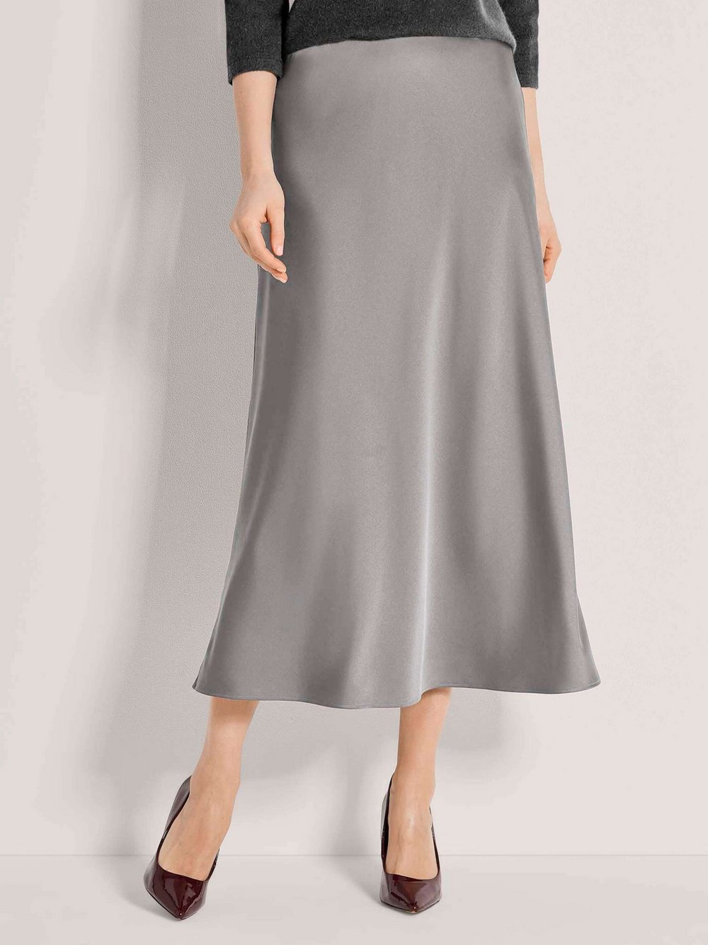Madeleine Langer Rock Damen grau, 44