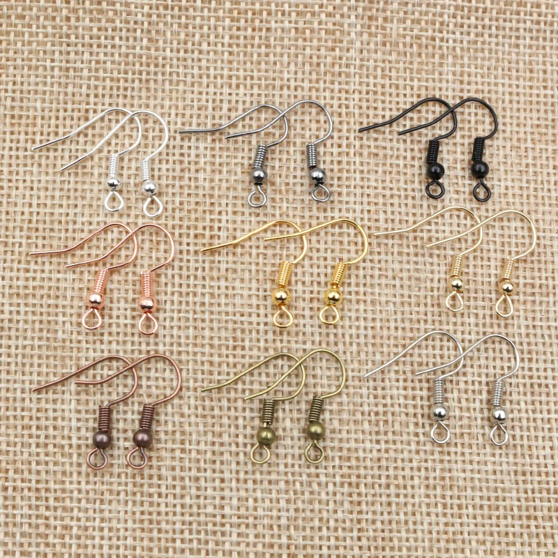 100 pcs/lot 20x17mm bricolage boucle d'oreille résultats boucles d'oreilles fermoirs crochets raccords bricolage fabrication de bijoux accessoires fer crochet Earwire bijoux
