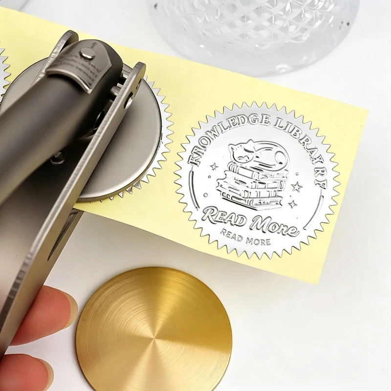 Tampon en relief personnalisé avec logo, tampon en relief pour livres de bibliothèque, tampons en relief personnalisés pour invitations de mariage et de fêtes privées