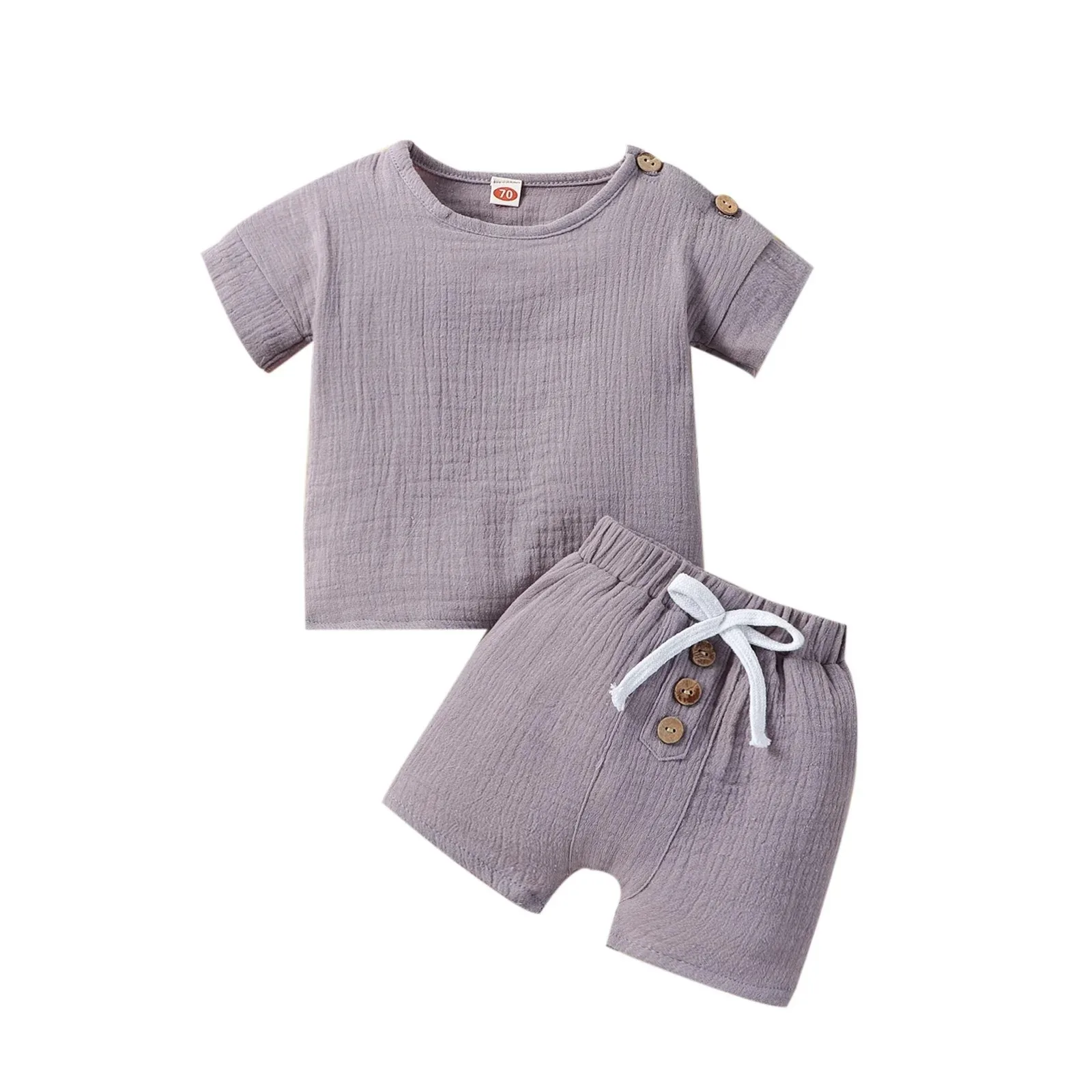 Vêtements pour bébés garçons et filles, tenues décontractées, hauts à manches courtes, shorts, 2 pièces, vêtements d