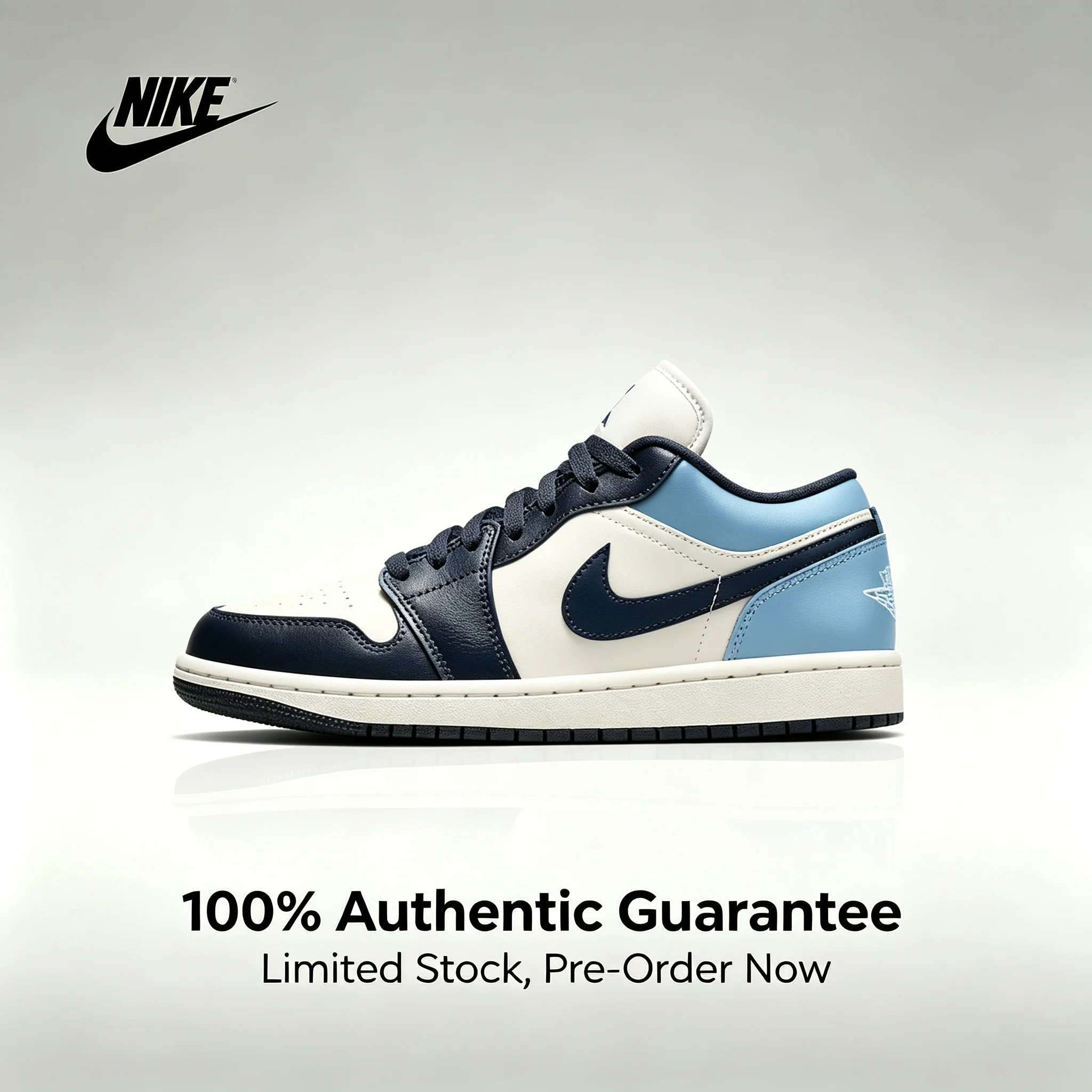 Nike Air Jordan 1 Obsidian Sneakers Freizeitschuhe Sportschuhe Dämpfung Retro Basketballschuhe Unisex Schwarz Weiß Blau CZ0790-400